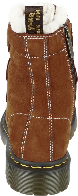 Gothicana By Emp "1460 LTT FL - Tan E.H Suede & Tan Buttersoft Wp & Natural Fine Borg" Boot Brown By Dr. Martens