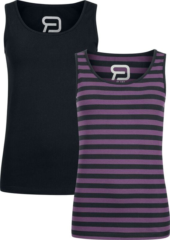 gothicana by emp "2-pack Vests" Top black-lilac by RED by EMP