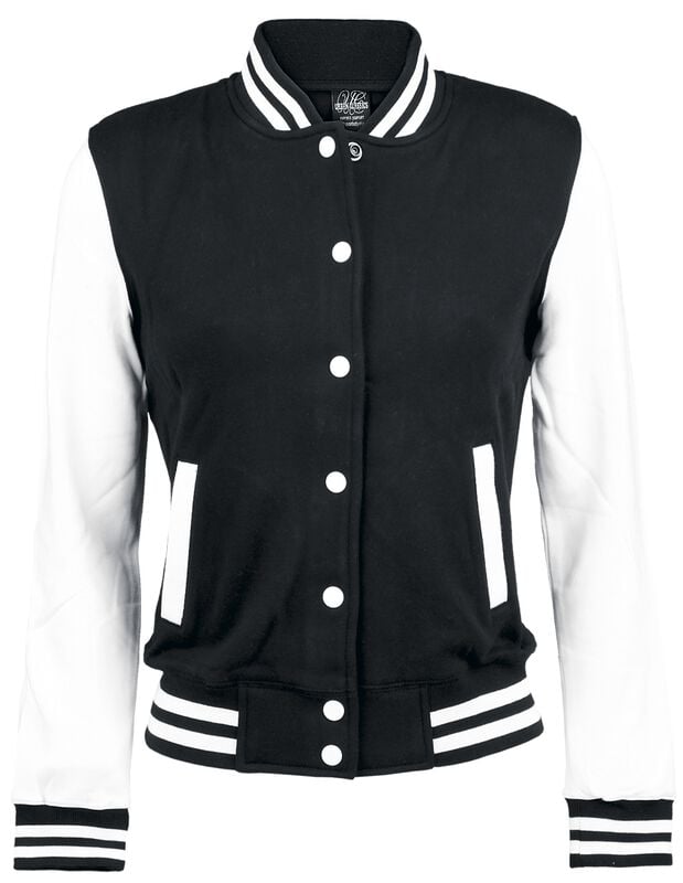 Gothicana By Emp "2-Tone College" Varsity Jacket Black-white By Urban Classics