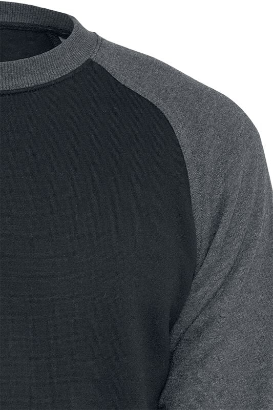 Gothicana By Emp "2-Tone Raglan Crewneck" Sweatshirt Black-charcoal By Urban Classics