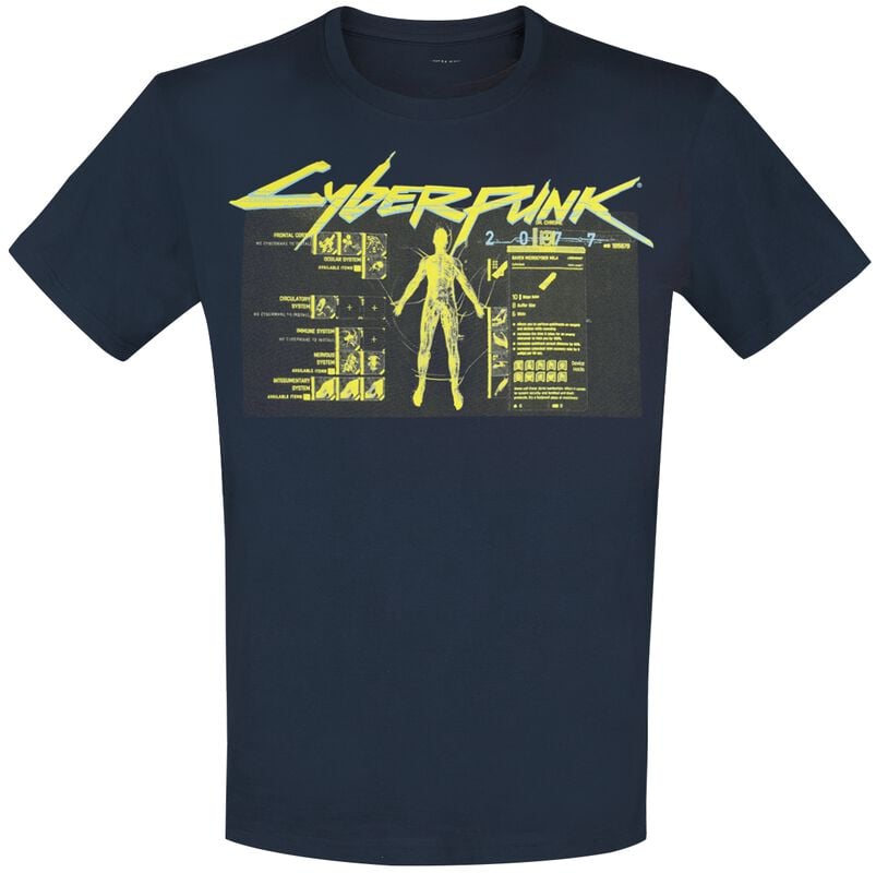 gothicana by emp "2077 - Vitruvian Man" T-Shirt navy by Cyberpunk