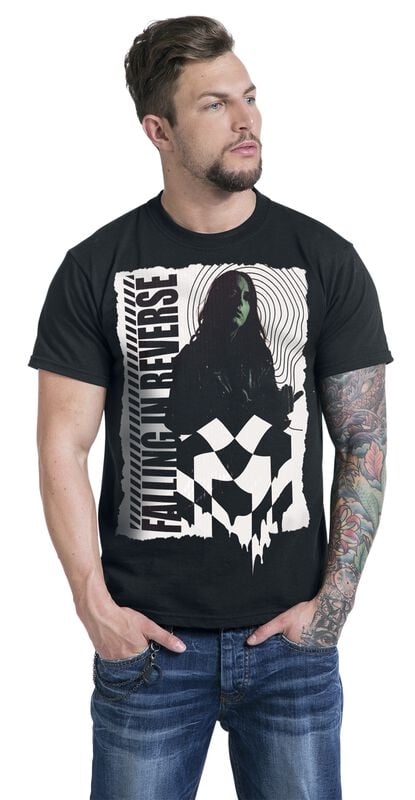 Gothicana By Emp "21 Checkered" T-Shirt Black By Falling In Reverse
