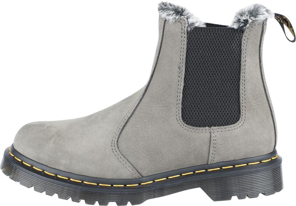 Gothicana By Emp "2976 Leonore - Nickel Grey Milled Nubuck Wp" Boot Grey By Dr. Martens
