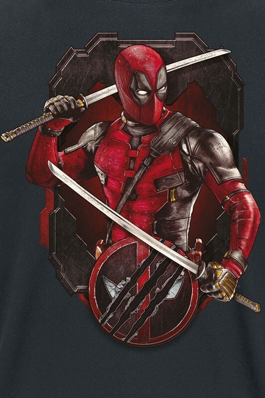 Gothicana By Emp "3 - Deadpool And Wolverine - Ready To Fight" T-Shirt Black By Deadpool