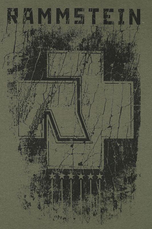 Gothicana By Emp "6 Herzen" T-Shirt Olive By Rammstein