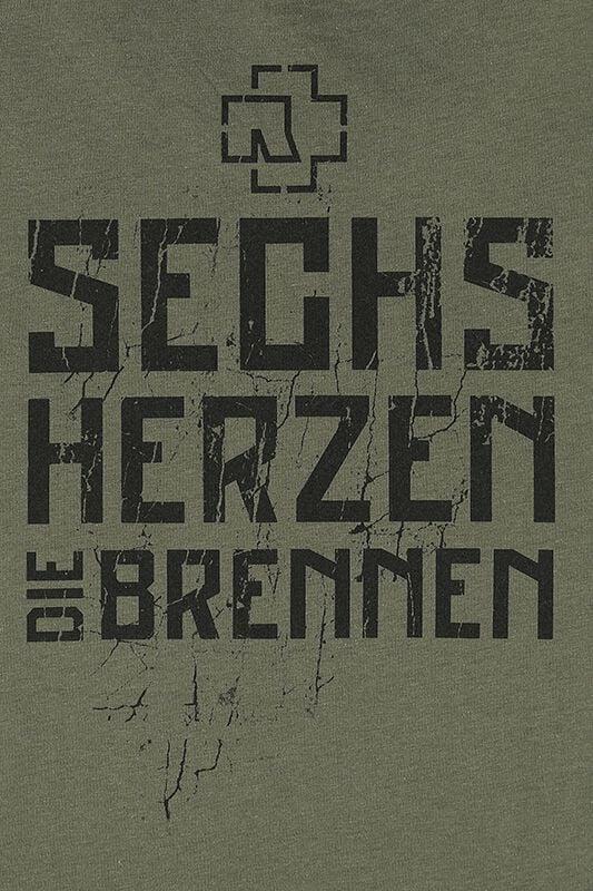 Gothicana By Emp "6 Herzen" T-Shirt Olive By Rammstein