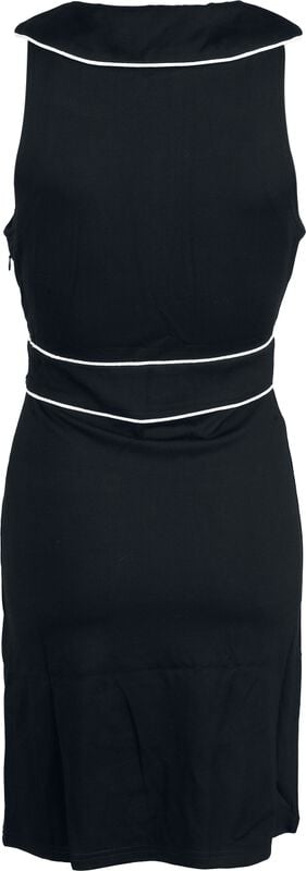 Gothicana By Emp "60s Pocket Dress" Mini Dress Black-white By Voodoo Vixen