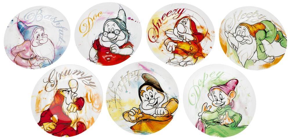 gothicana by emp "7 Dwarfs - Plate Set" Plate multicolour by Snow White and the Seven Dwarfs
