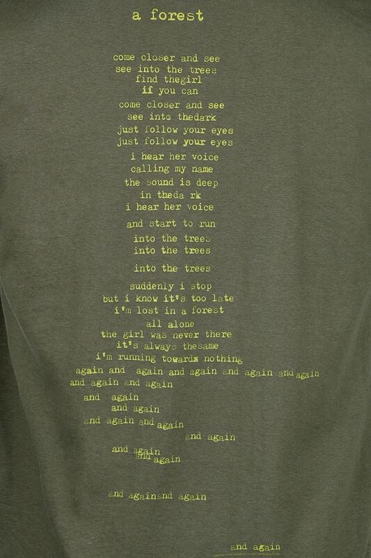 Gothicana By Emp "A Forest" T-Shirt Green By The Cure