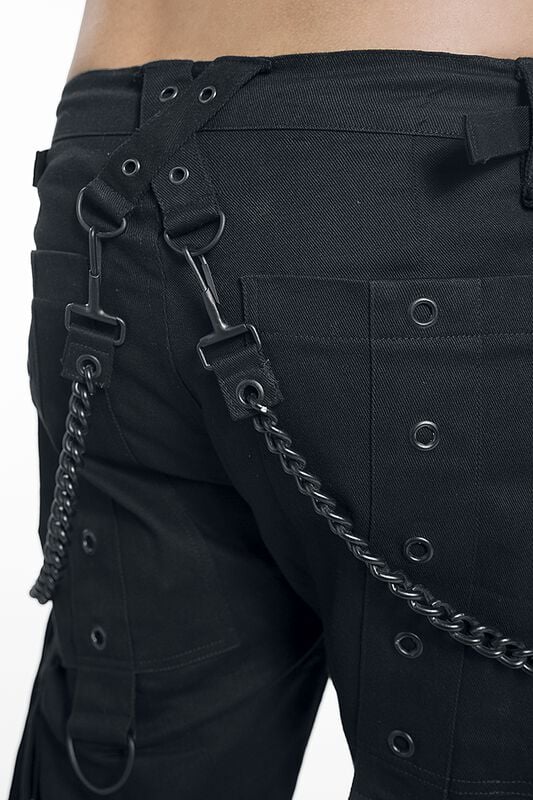 Gothicana By Emp "Abaddon" Cargo Trousers Black By Gothicana By EMP