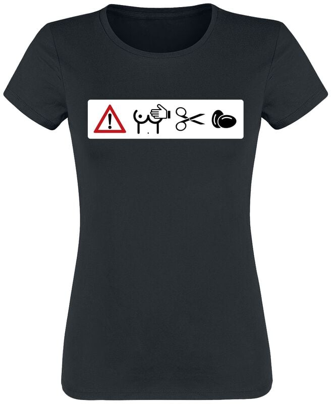 gothicana by emp "Achtung Brüste nicht anfassen" T-Shirt black by Slogans