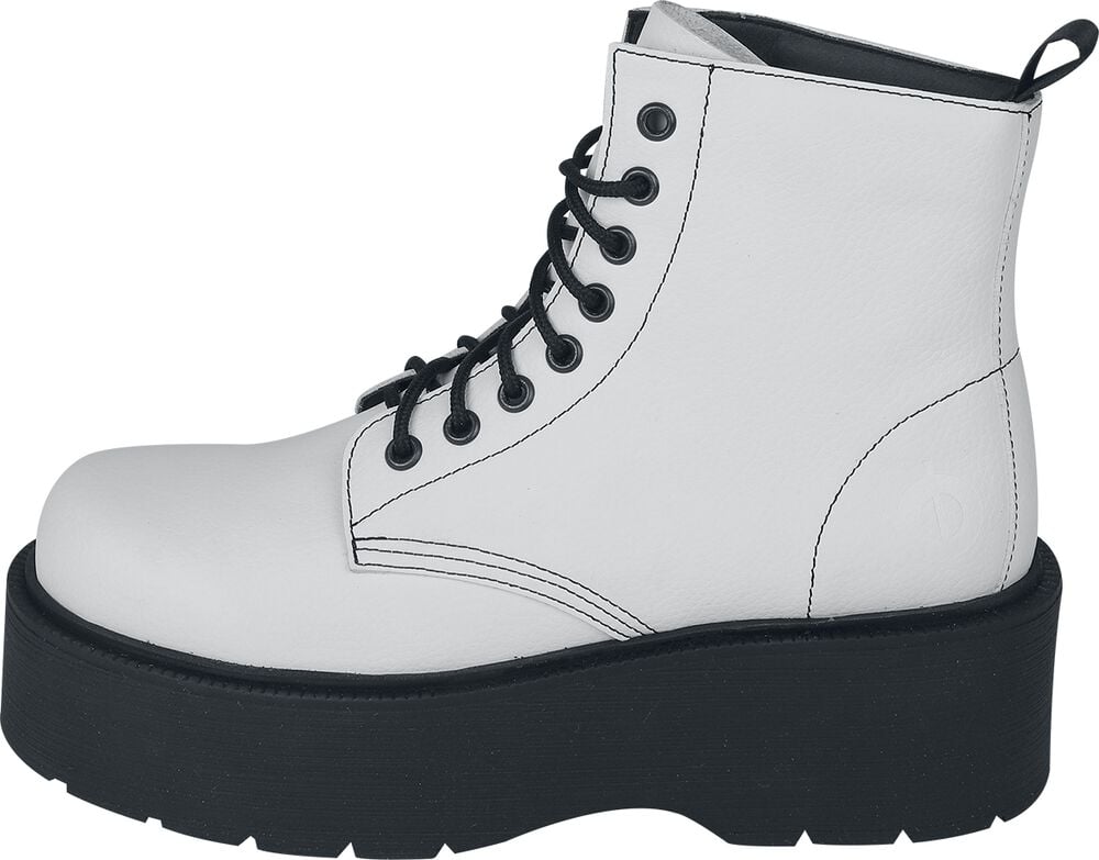 Gothicana By Emp "Adara Vegan" Boot White-black By Altercore