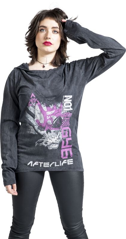 Gothicana By Emp "AfterLife" Long-sleeve Shirt Grey By Five Finger Death Punch