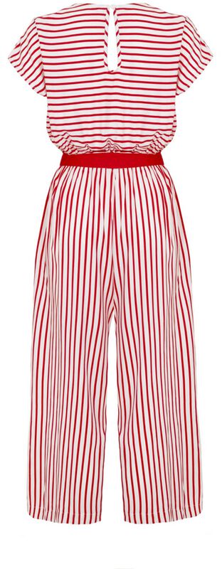 Gothicana By Emp "Ahoy Jumpsuit" Jumpsuit Red-white By Hell Bunny