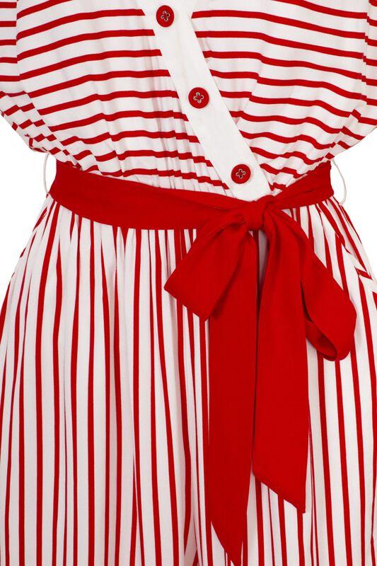 Gothicana By Emp "Ahoy Jumpsuit" Jumpsuit Red-white By Hell Bunny