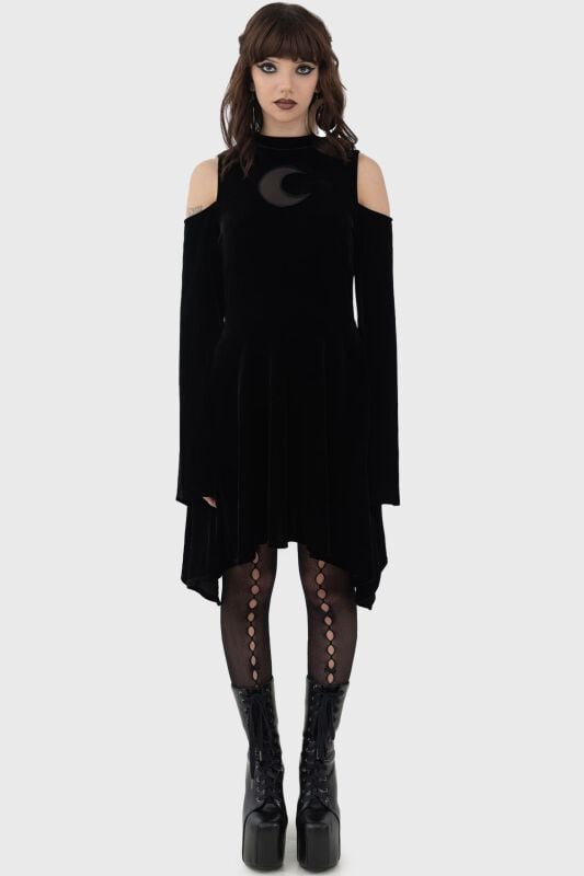 Gothicana By Emp "Alacine Dress" Mini Dress Black By Killstar