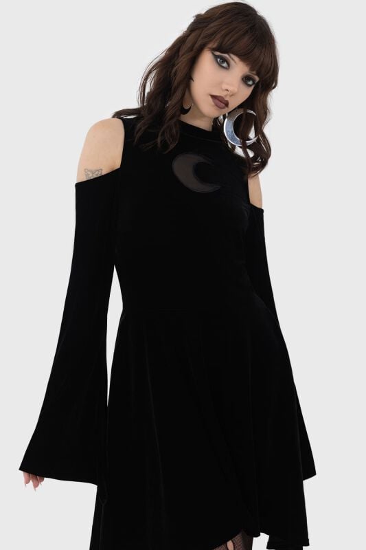 Gothicana By Emp "Alacine Dress" Mini Dress Black By Killstar