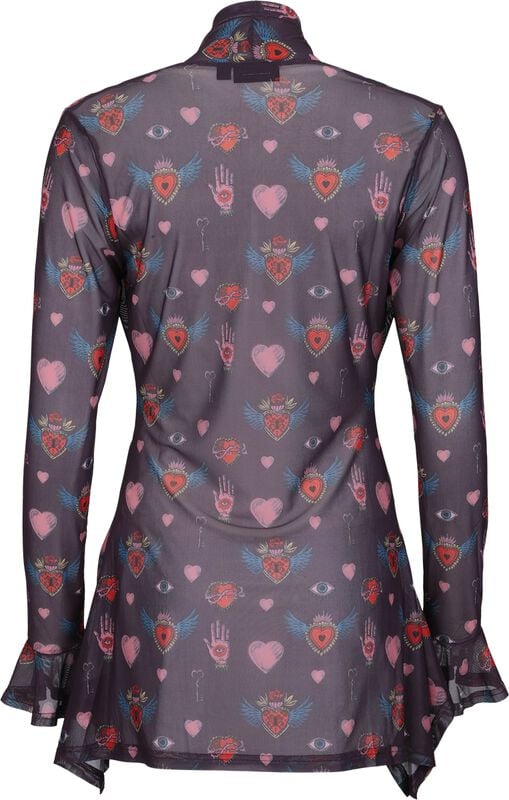 Gothicana By Emp "Alchemy Hearts Oversized Cardigan" Cardigan Multicolour By Jawbreaker
