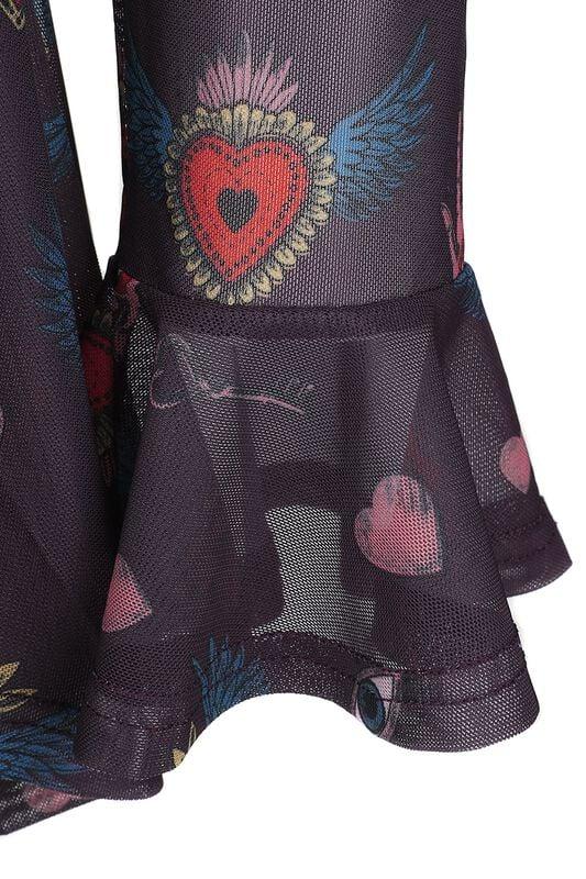 Gothicana By Emp "Alchemy Hearts Oversized Cardigan" Cardigan Multicolour By Jawbreaker