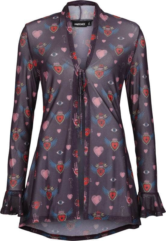 gothicana by emp "Alchemy Hearts Oversized Cardigan" Cardigan multicolour by Jawbreaker