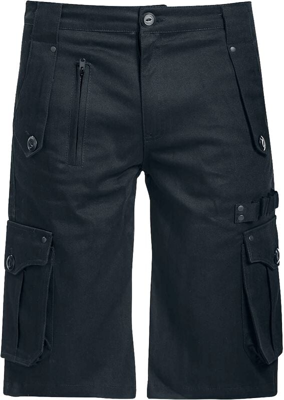 gothicana by emp "ALERON MEN'S SHORTS BLACK" Shorts black by Vixxsin