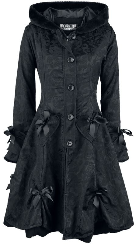 gothicana by emp "Alice Rose Coat" Winter Coat black by Poizen Industries