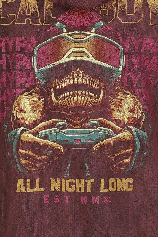 Gothicana By Emp "All Night Long" Hoodie Jacket Rust By Electric Callboy