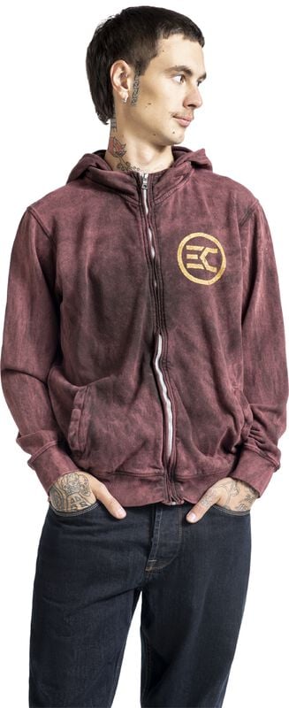 Gothicana By Emp "All Night Long" Hoodie Jacket Rust By Electric Callboy