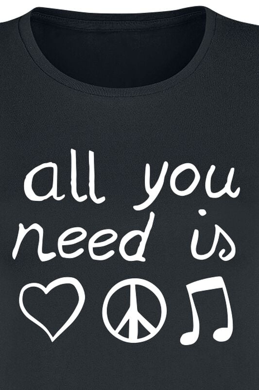 Gothicana By Emp "All You Need Is " T-Shirt Black By Slogans