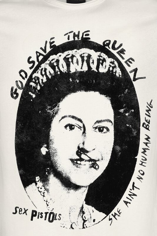 Gothicana By Emp "Amplified Collection - Good Save The Queen" T-Shirt Off White By Sex Pistols