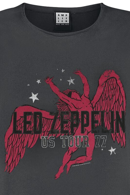 Gothicana By Emp "Amplified Collection - Icarus" Mini Dress Charcoal By Led Zeppelin