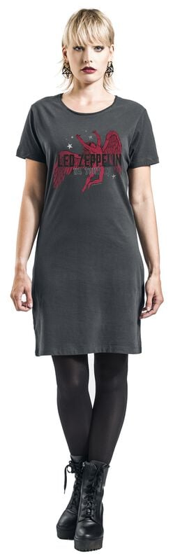 Gothicana By Emp "Amplified Collection - Icarus" Mini Dress Charcoal By Led Zeppelin