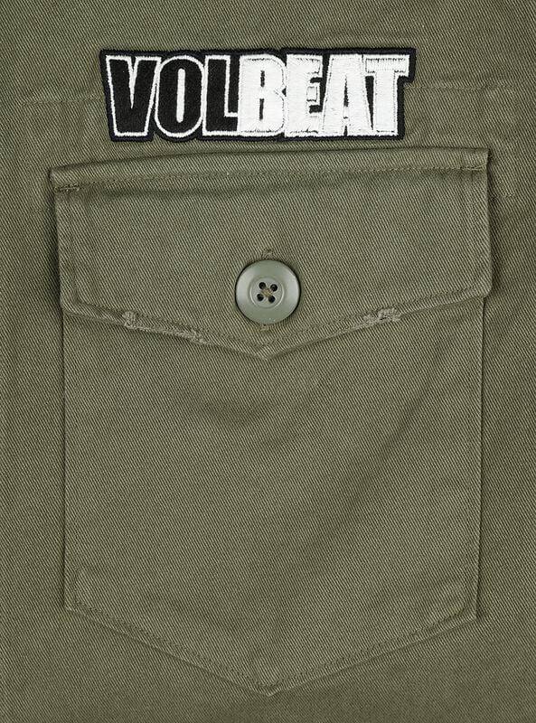 Gothicana By Emp "Amplified Collection - Military Shirt - Shacket" Longsleeve Khaki By Volbeat