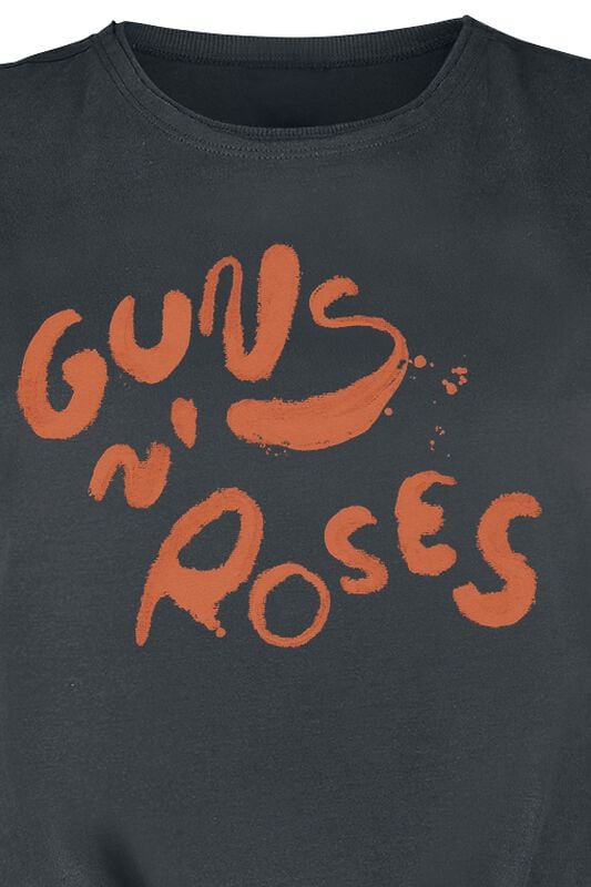 Gothicana By Emp "Amplified Collection - Paint Logo" Top Charcoal By Guns N' Roses