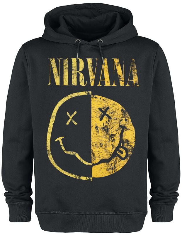 gothicana by emp "Amplified Collection - Spliced Smiley" Hoodie black by Nirvana