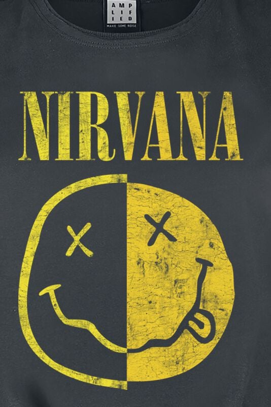 Gothicana By Emp "Amplified Collection - Spliced" Top Charcoal By Nirvana