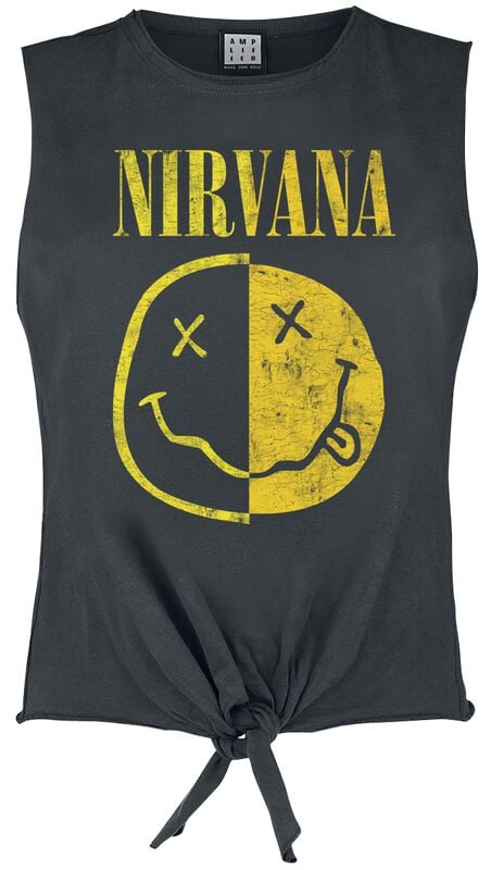 gothicana by emp "Amplified Collection - Spliced" Top charcoal by Nirvana