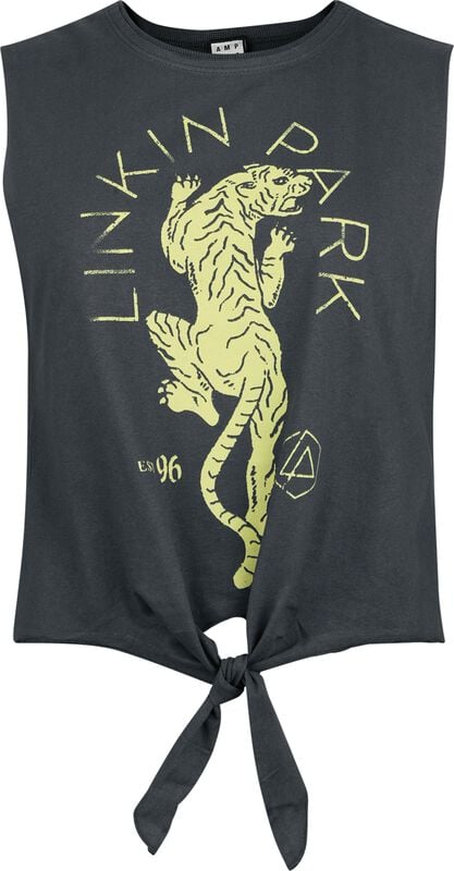 gothicana by emp "Amplified Collection - Tiger" Top charcoal by Linkin Park