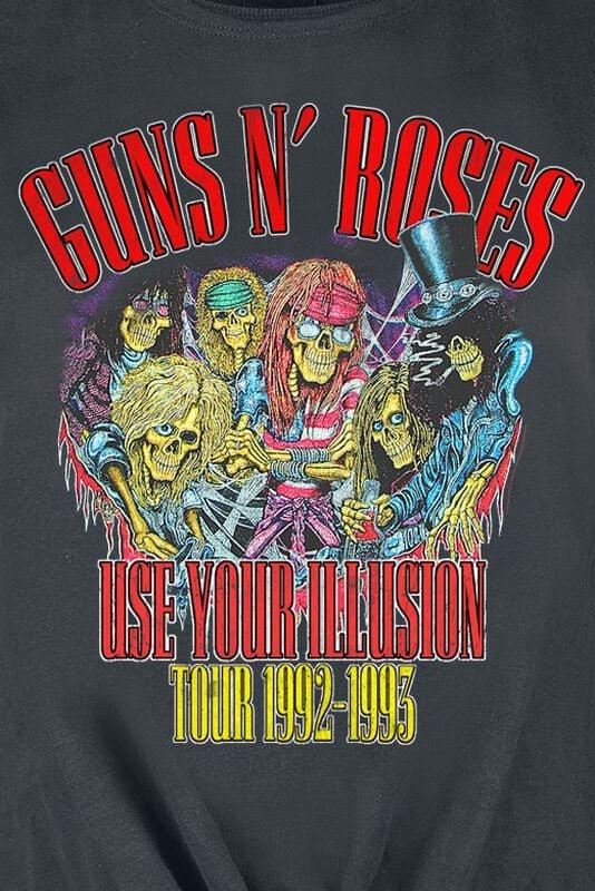 Gothicana By Emp "Amplified Collection - Use Your Illusion 93-94" Top Charcoal By Guns N' Roses