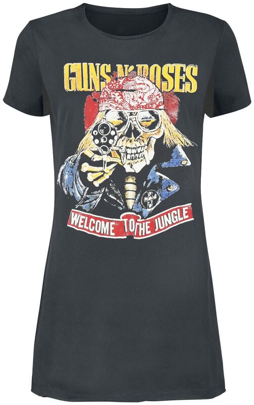gothicana by emp "Amplified Collection - Welcom" Mini Dress charcoal by Guns N' Roses