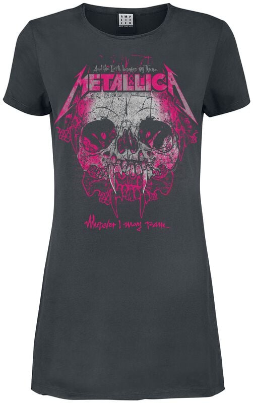 gothicana by emp "Amplified Collection - Wherever I May Roam Pink Ink" Mini Dress charcoal by Metallica