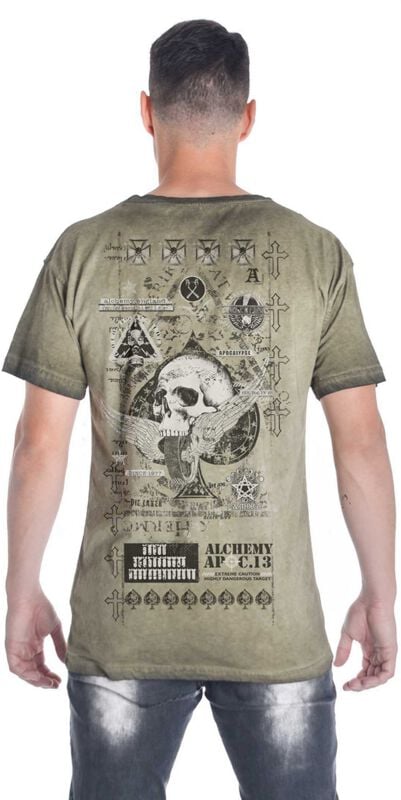 Gothicana By Emp "Apocalypse - Men's T-shirt" T-Shirt Green By Alchemy England
