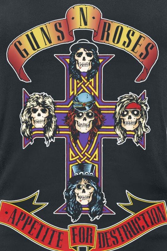 Gothicana By Emp "Appetite For Destruction" Top Black By Guns N' Roses