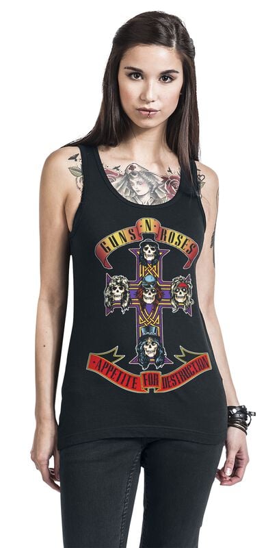 Gothicana By Emp "Appetite For Destruction" Top Black By Guns N' Roses