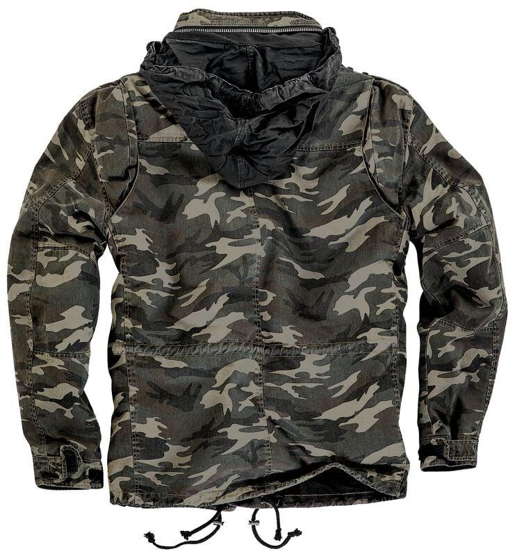 Gothicana By Emp "Army Field Jacket" Winter Jacket Camouflage By Black Premium By EMP