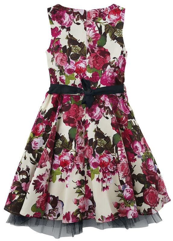 Gothicana By Emp "Audrey 50's Cream Floral Swing Dress" Dress Multicolour By H&R London