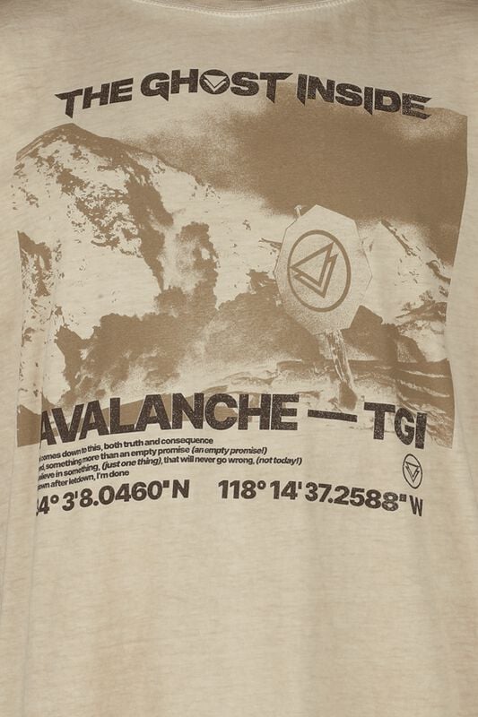 Gothicana By Emp "Avalanche" T-Shirt Beige By The Ghost Inside