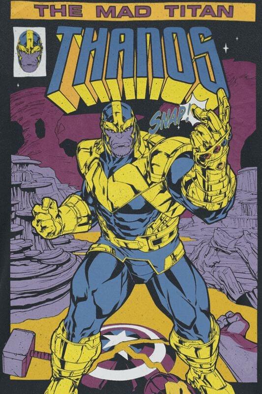 Gothicana By Emp "Avengers - Thanos Cover" T-Shirt Black By Marvel Comics