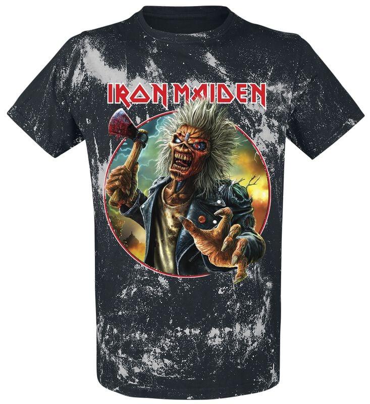 gothicana by emp "Axe Eddie Blacksplattered" T-Shirt black-grey by Iron Maiden
