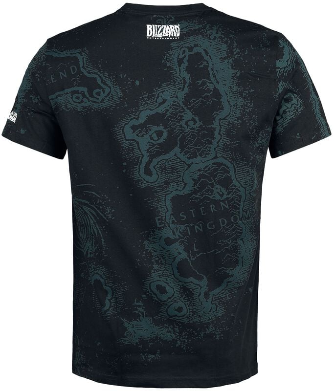 Gothicana By Emp "Azeroth Map" T-Shirt Black By World Of Warcraft